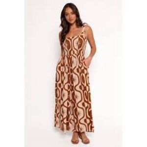 Nwot Petal & Pup Brown and Cream Jumpsuit